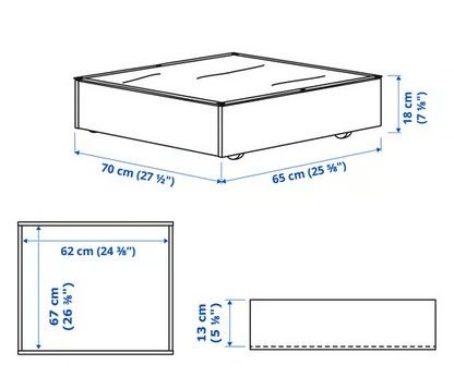 caixas Vardo ikea com rodas