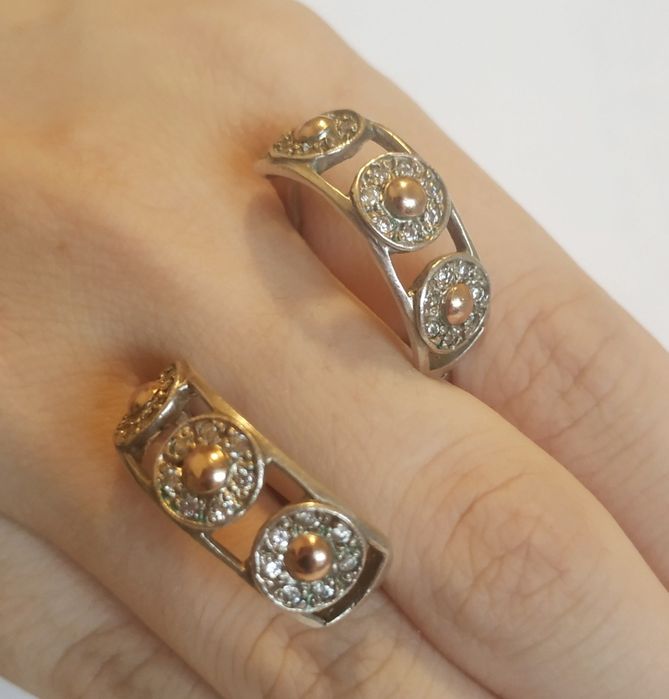 Серьги серебро полукруглые