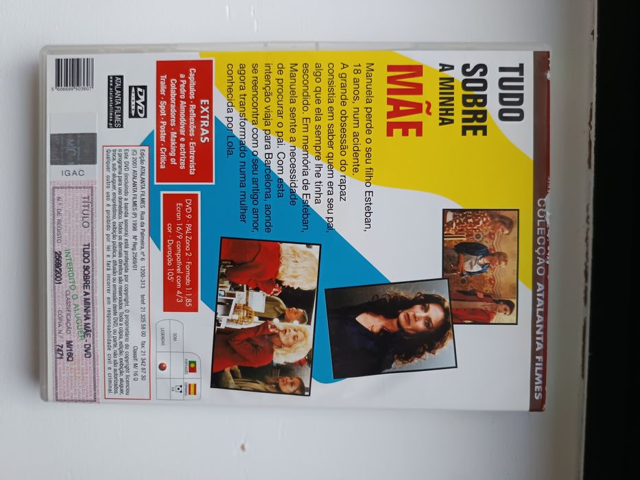 DVD tudo sobre a minha mãe