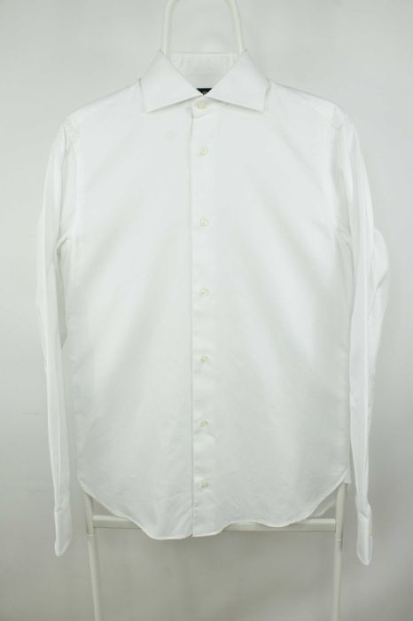 Класична білосніжна сорочка рубашка Boggi Milano White Dress Slim Fit Shirt Розмір S