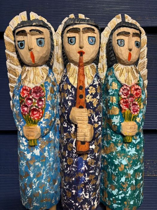 Trio anielskie - rzeźba ludowa - A. Kaminski