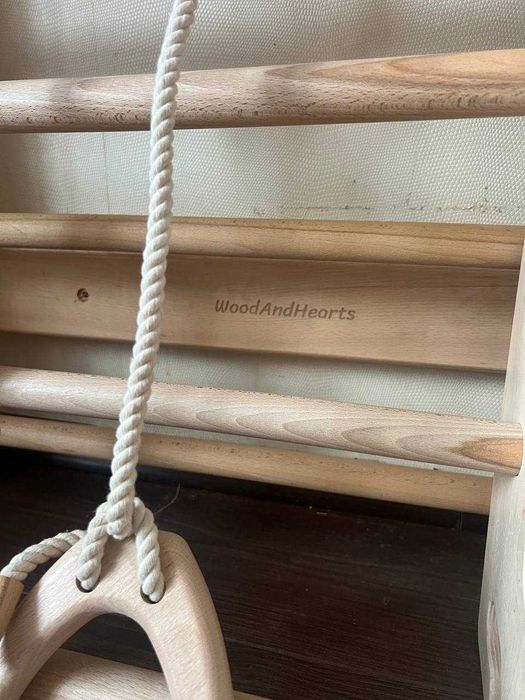 Детская шведская стенка с турником WoodandHearts