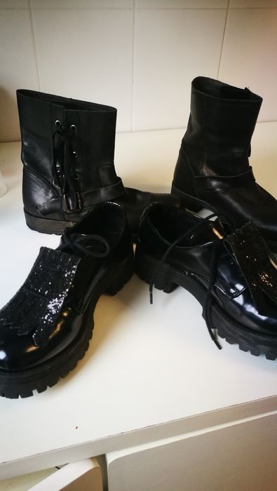 Botas de menina 100 % pele e sapatos