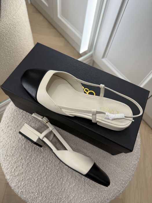 Шкіряні туфлі в стилі Шанель, слінгбеки il Passo.