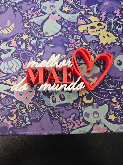 Letreiro Decorativo "Melhor Mãe do Mundo" - Presente Especial 3D
