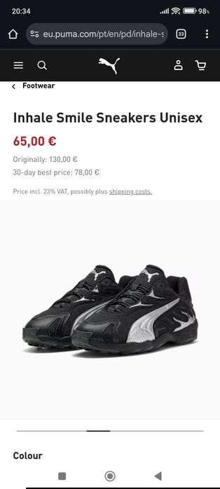 Ténis Puma Inhale Smile Sneakers 44
