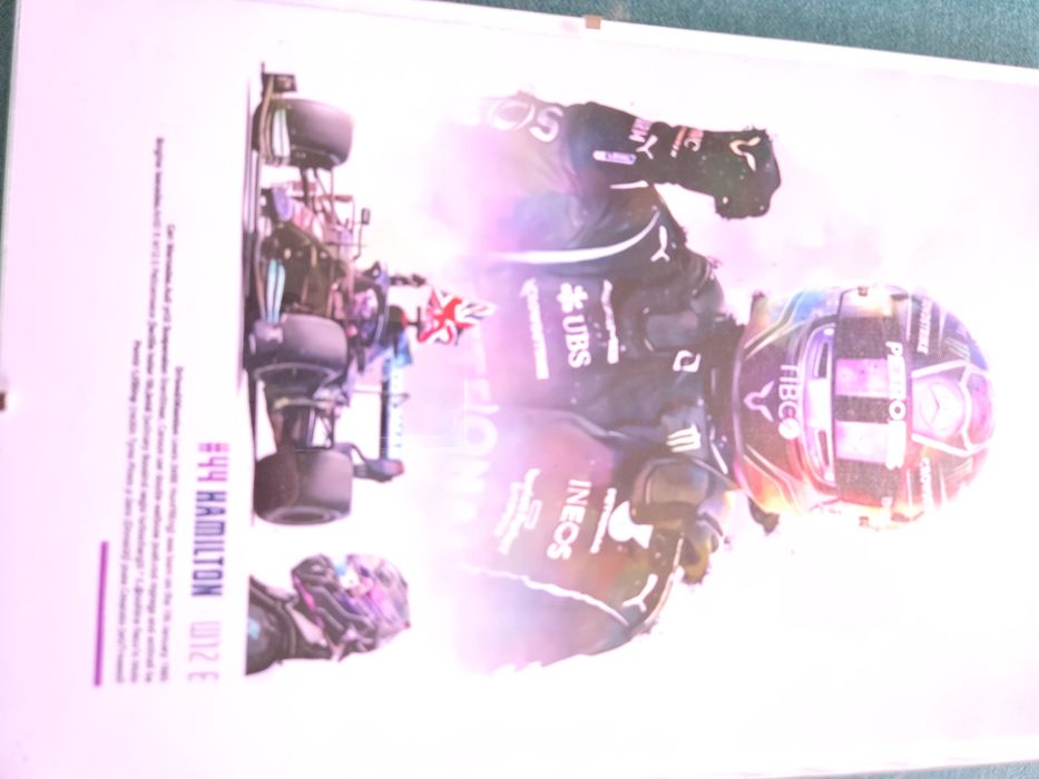 LEWIS HAMILTON poster com vidro