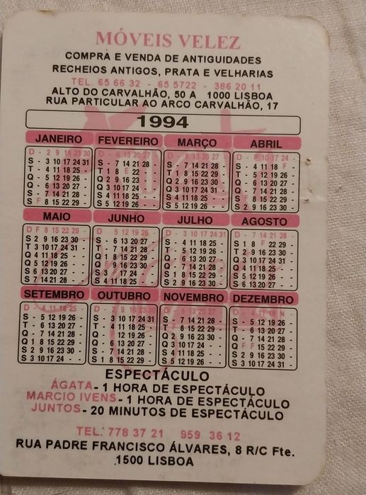 Calendário da Ágata, cantora de 1994

Calendário da Ágata, cantora de 1994

Calendário da Ágata, cantora de 1994

Calendário da Ágata, cantora de 1994
