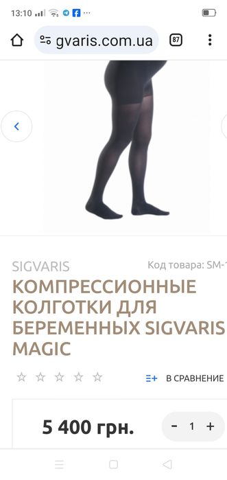 Компрессионные колготки для беременных SIGVARIS MAGIC 2 класс