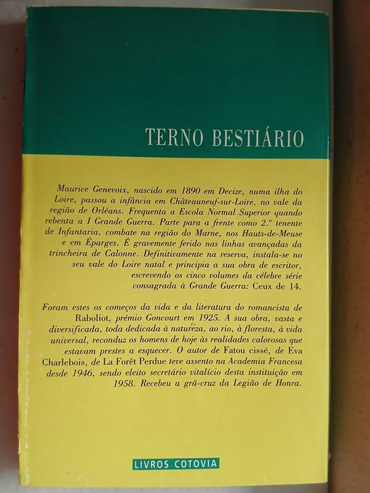 Terno Bestiário - Maurice Genevoix