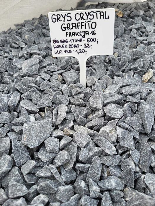 Grys Crystal White 16 Kamienie ogrodowe dekoracyjne ozdobne
