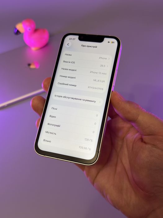Apple iPhone 13 mini 128 ГБ 100% акумулятор Європа без блокувань