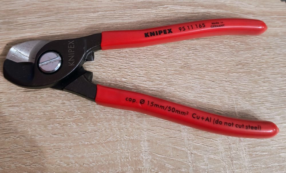 KNIPEX Nożyce do cięcia kabli fi 15 mm 165 mm