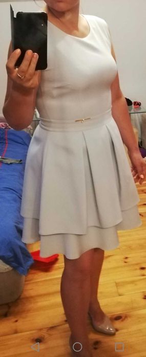 Sukienka szara siwa 42