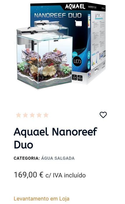 Aquario nano reef aquael 49litros Último preço