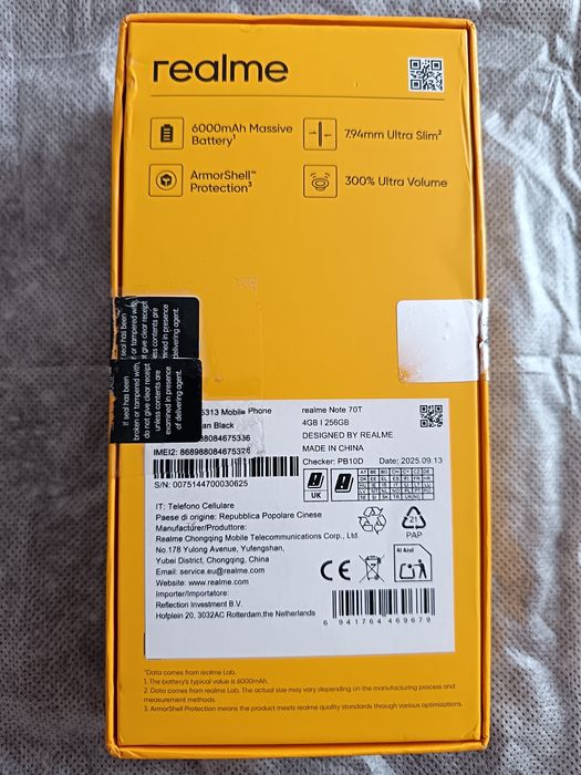 Новий смартфон Realme note 70 t