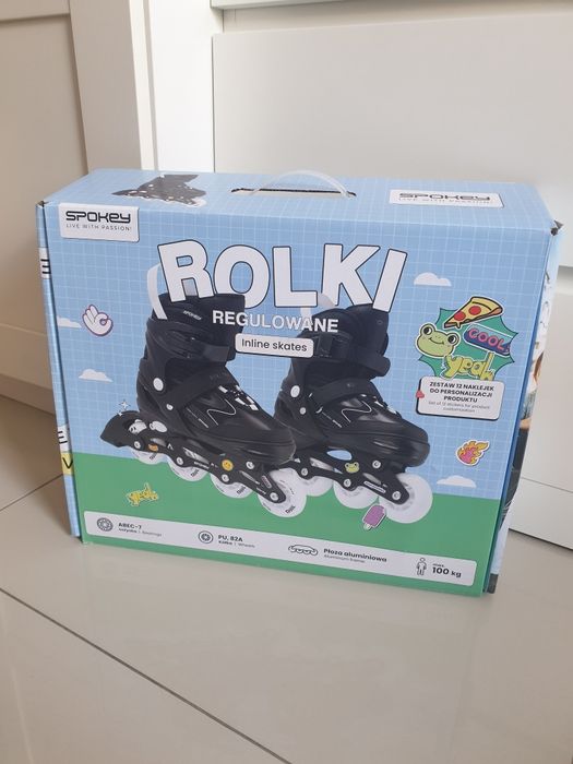 Rolki łyżworolki regulowane spokey 38 39 40 41 czarne damskie młodzieżowe