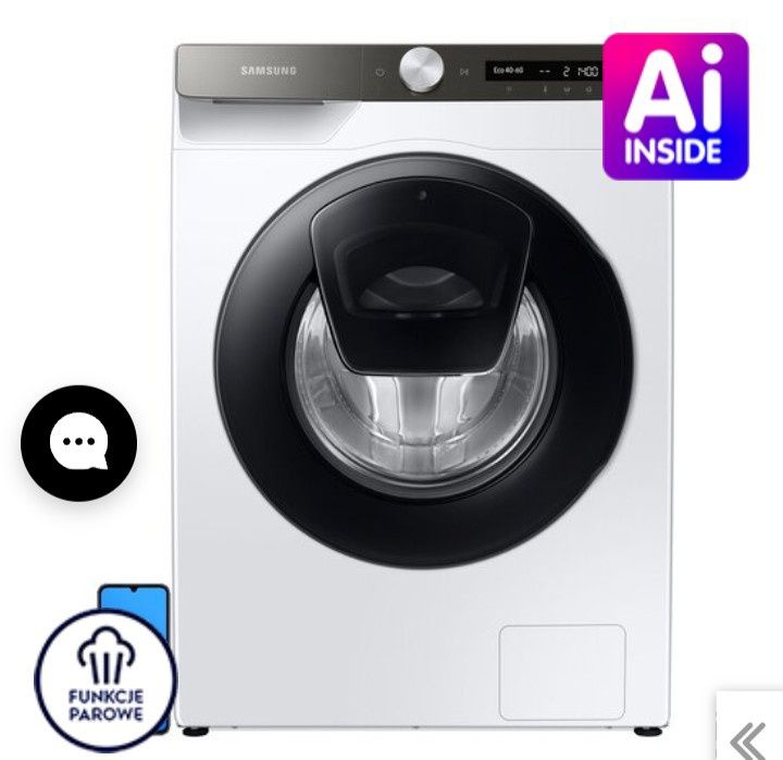 Nowa pralka. - 600zl TANIEJ SAMSUNG WW80T554DAT AI Control AddWash 8kg
