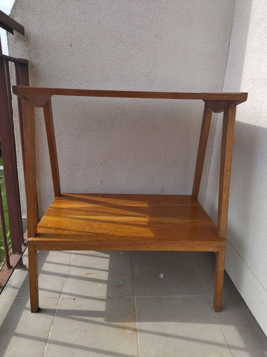 stolik szafka RTV retro PRL vintage drewno połysk