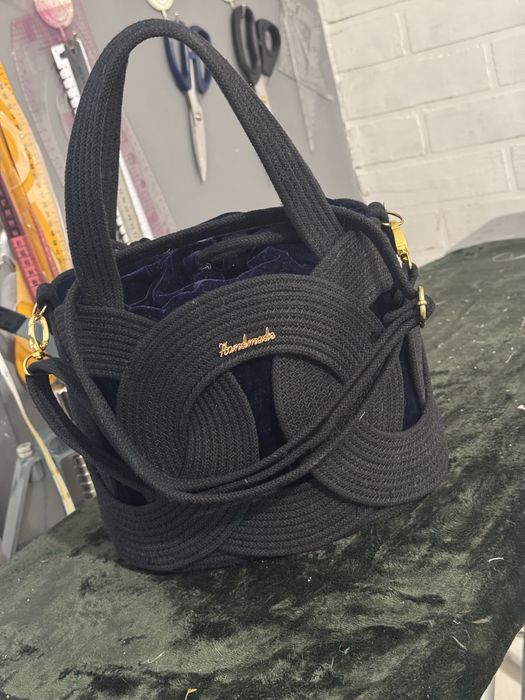 Сумка из шнура, ручная работа