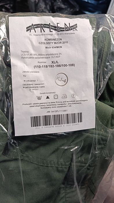 Kombinezon czołgisty XL/L