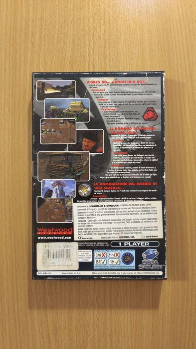 Caixa e manual Command & Conquer (Sega Saturn)
