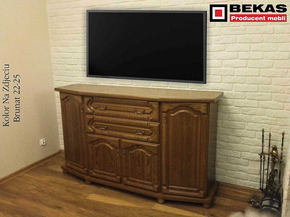 Dębowa Komoda 180` Wysoka (2S-4D) Producent BEKAS Dąb Rustikal