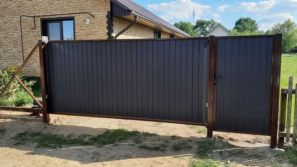 ‼️Відкатні ворота/Откатные ворота, Каркас ворот WELDER Т06, Звари Сам