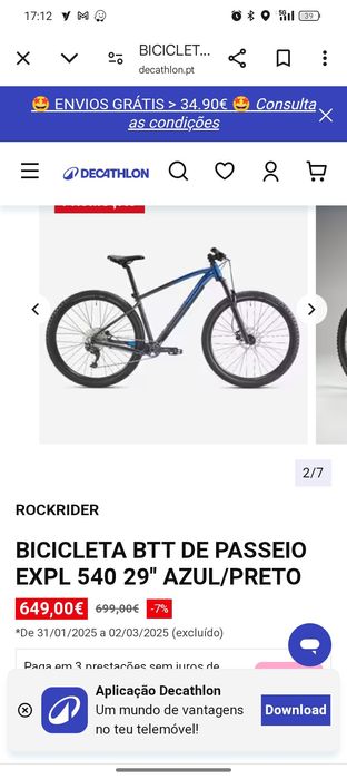 Bicicleta MTB 29 rockrider XC 100 Shimano deore