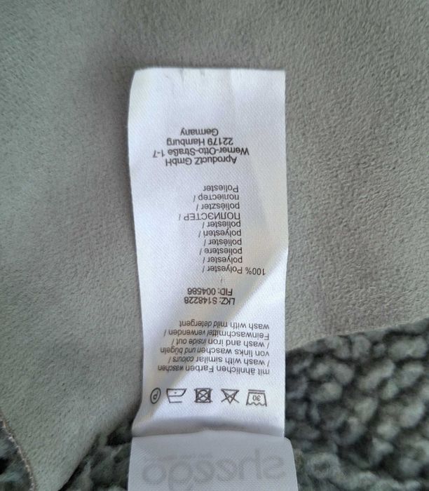 Miętowy płaszcz zimowy kożuch Sheego