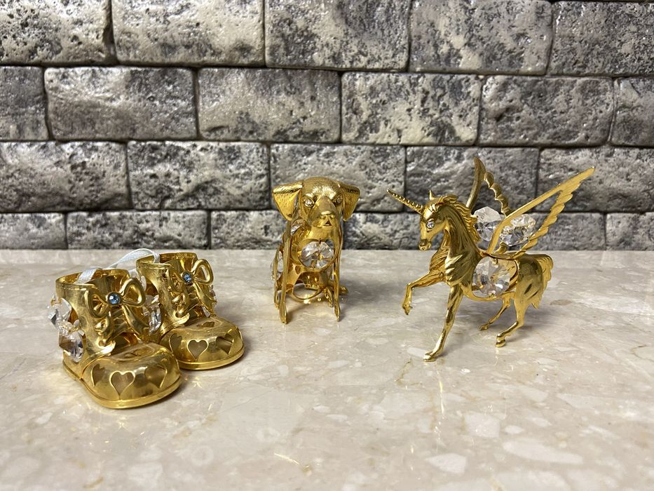 Фігурки сваровскі / позолота / камені swarovski