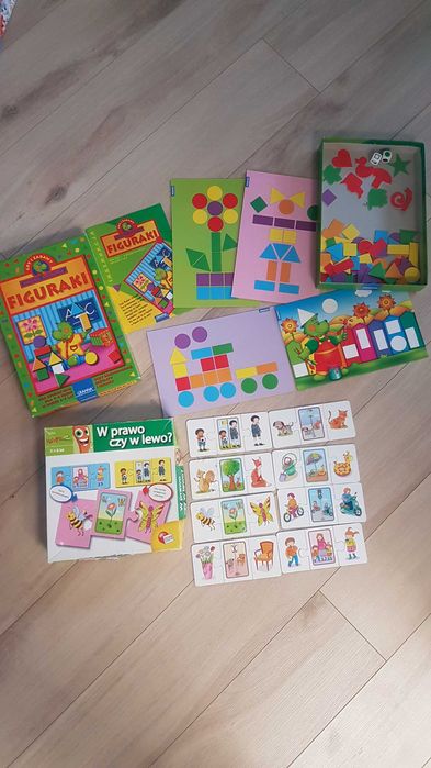 Zestaw gry puzzle dla dzieci Figuraki Granna 3 latka