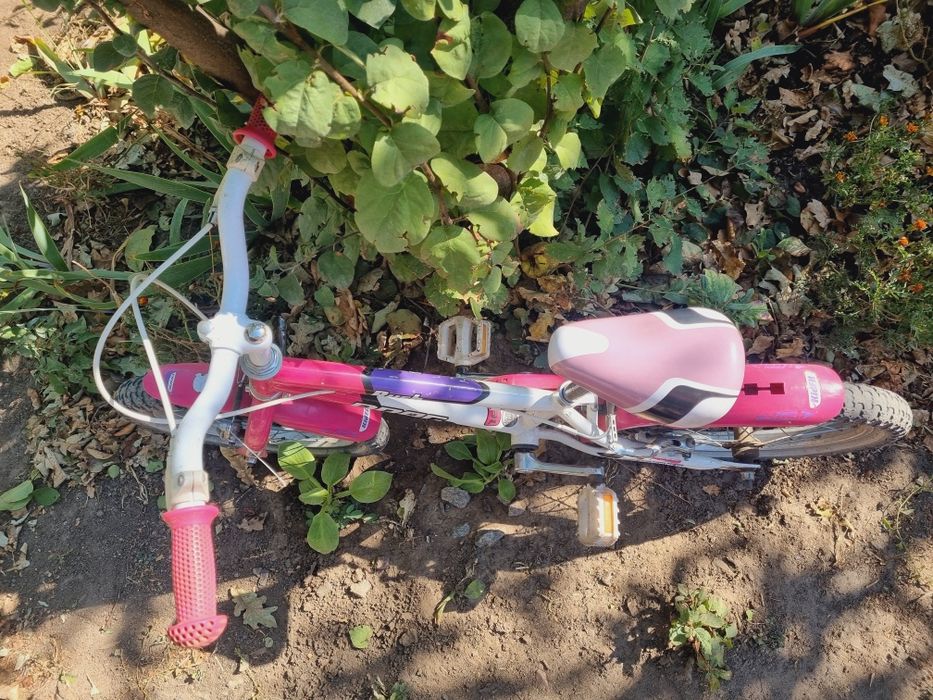 Велосипед детский розовый Драг 16 дюймов на 3 4 5 лет качественный