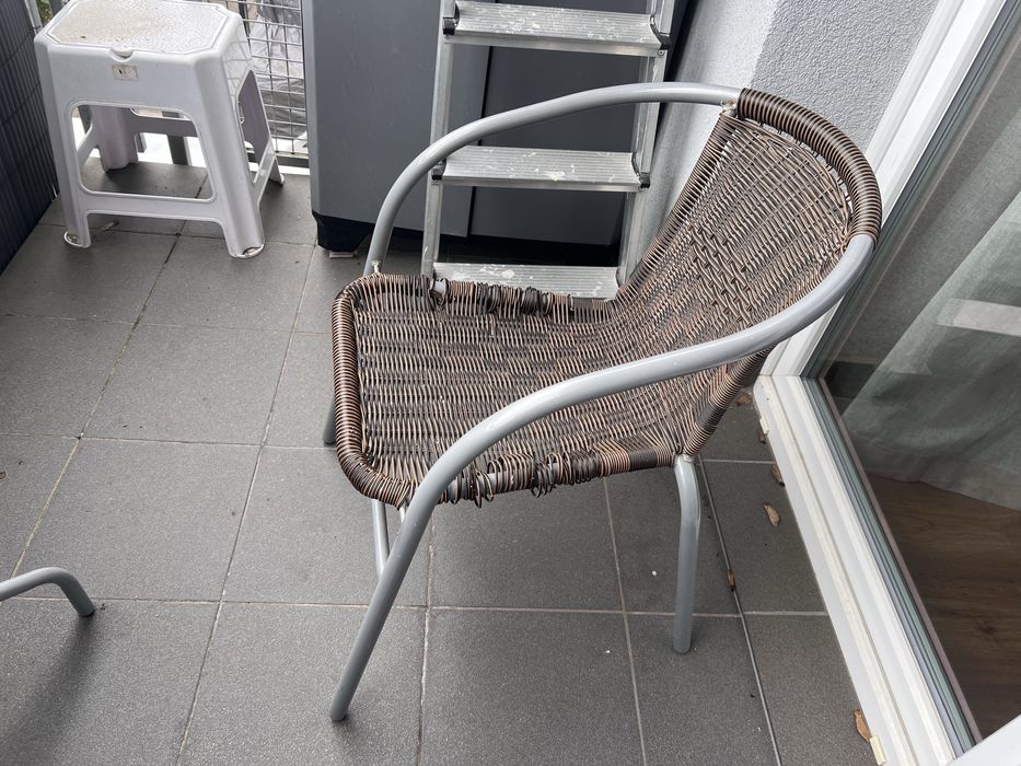 2x krzeslo balkonowe technorattan