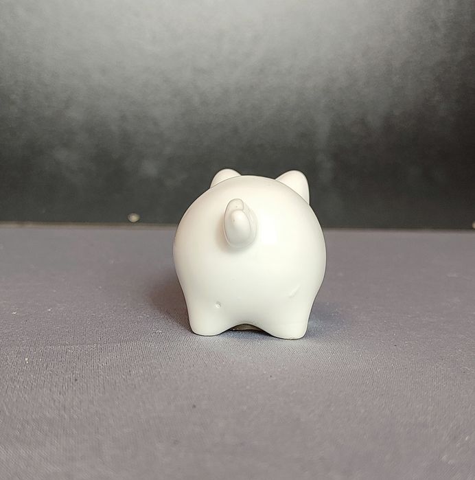 Solniczka świnka ceramiczna biała mini