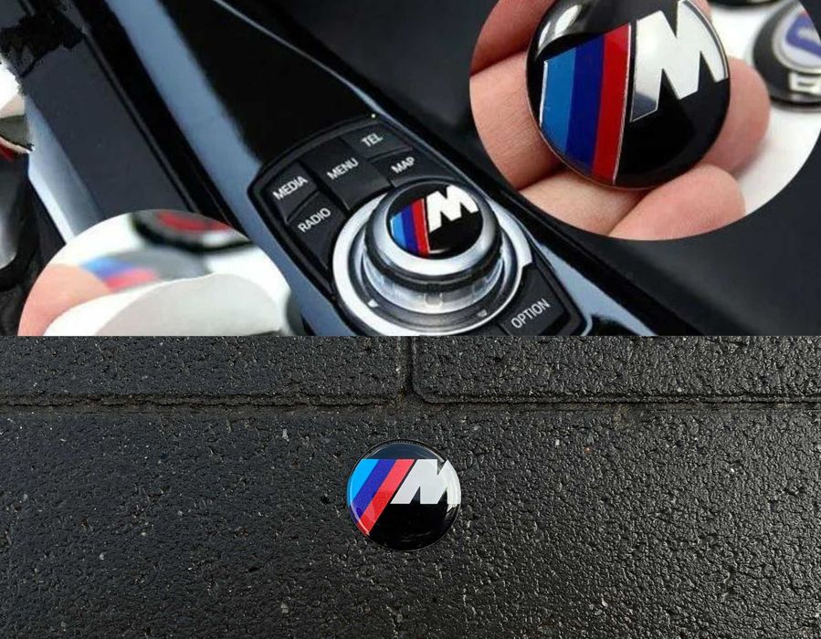 Наклейка пульт мультимедии джойстик бмв BMW M 29мм E60 E70 E90 F10 F30