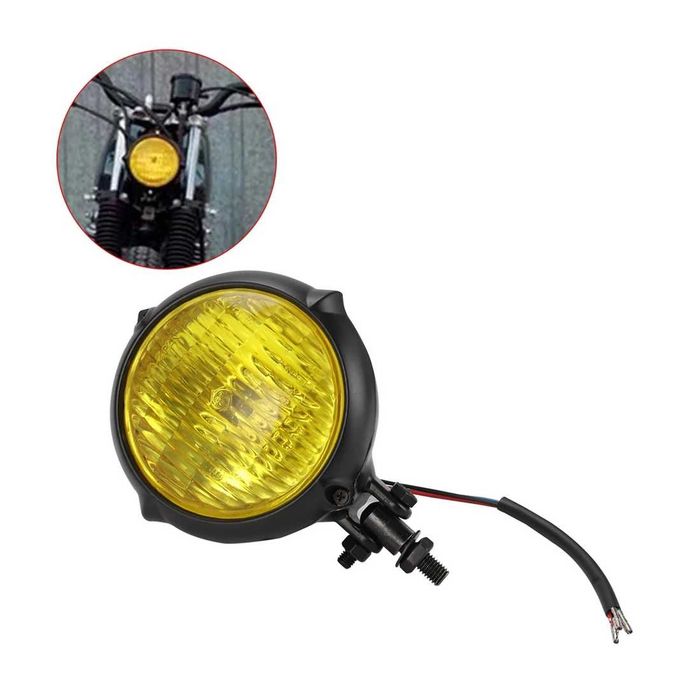 Farol 10 cm com Lâmpada H4 para motos custom