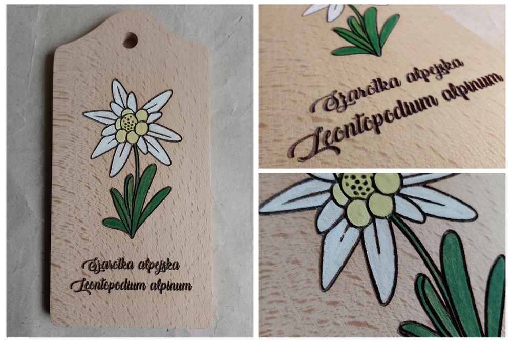 Szarotka. Drewniana deska dekoracyjna.