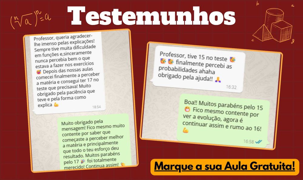 Explicações de Matemática 10º / 11º / 12º ano | Preparação para Exames Nacionais IAVE/EduQA