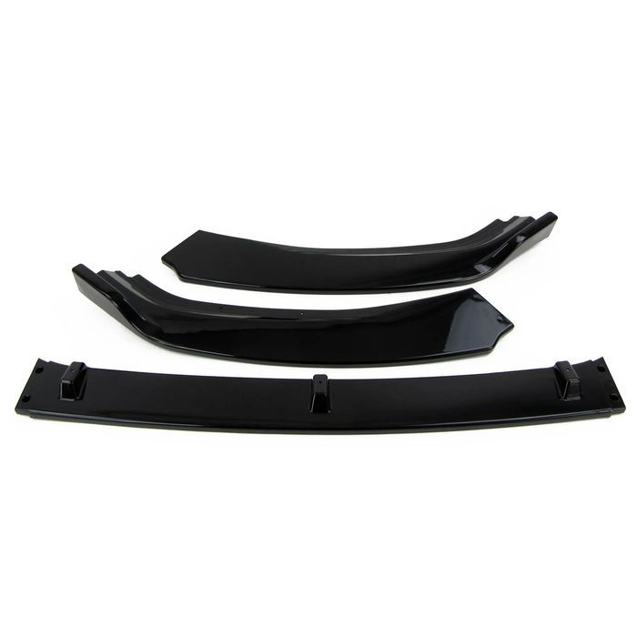 Difusor / Lip / spoiler frontal para VW Golf 7 2012 - 2019 preto piano brilhante em plástico ABS (para-choques standard)