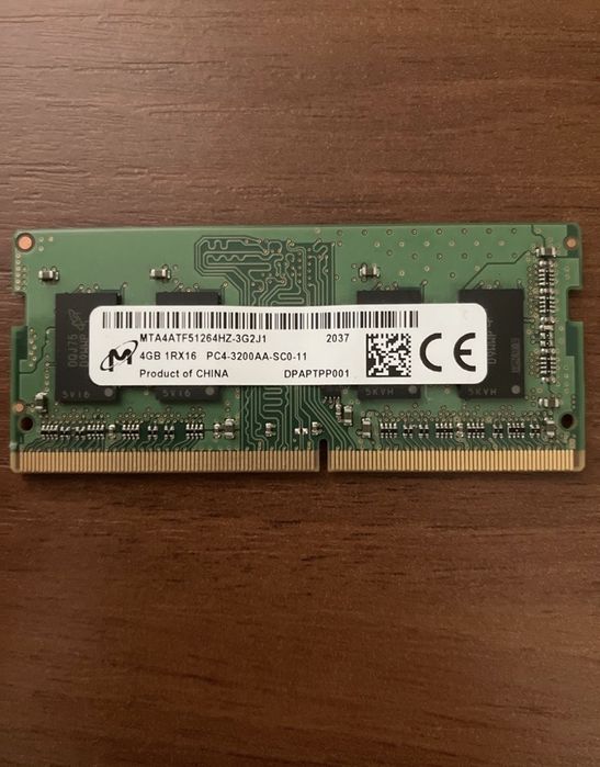 Оперативна памʼять для ноутбука ddr4 4gb