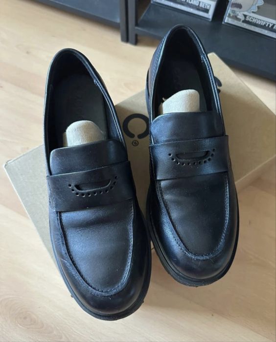 Ecco loafersy mokasyny damskie 36 czarne nowe