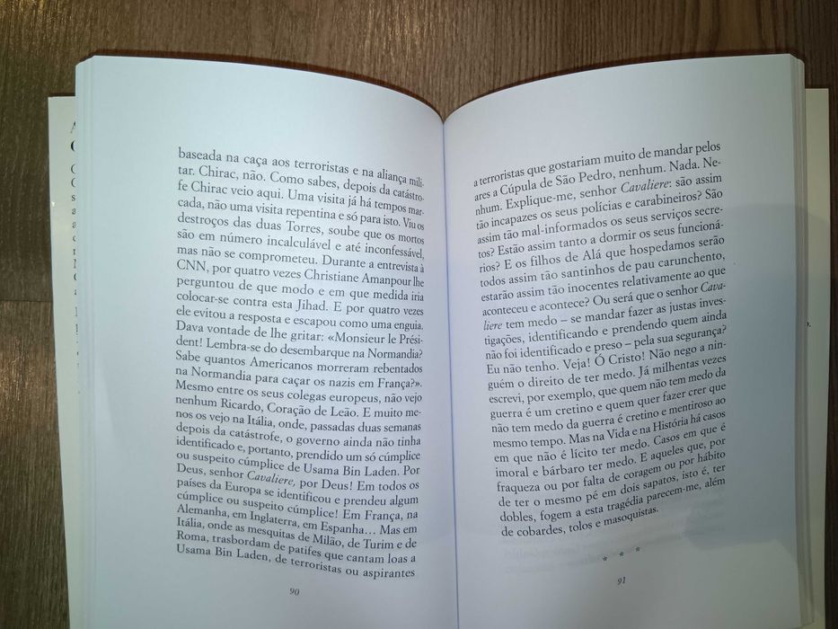 A Raiva e o Orgulho – Oriana Fallaci – 1.ª Edição – DIFEL