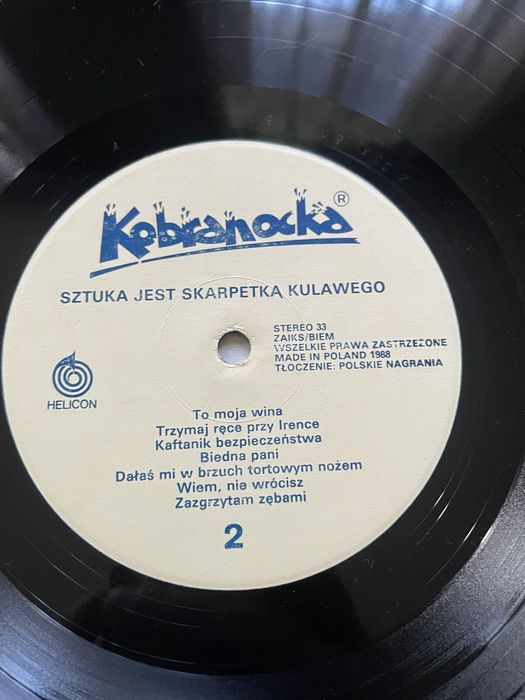 Kobranocka Sztuka jest skarpetką kulawego płyta winylowa