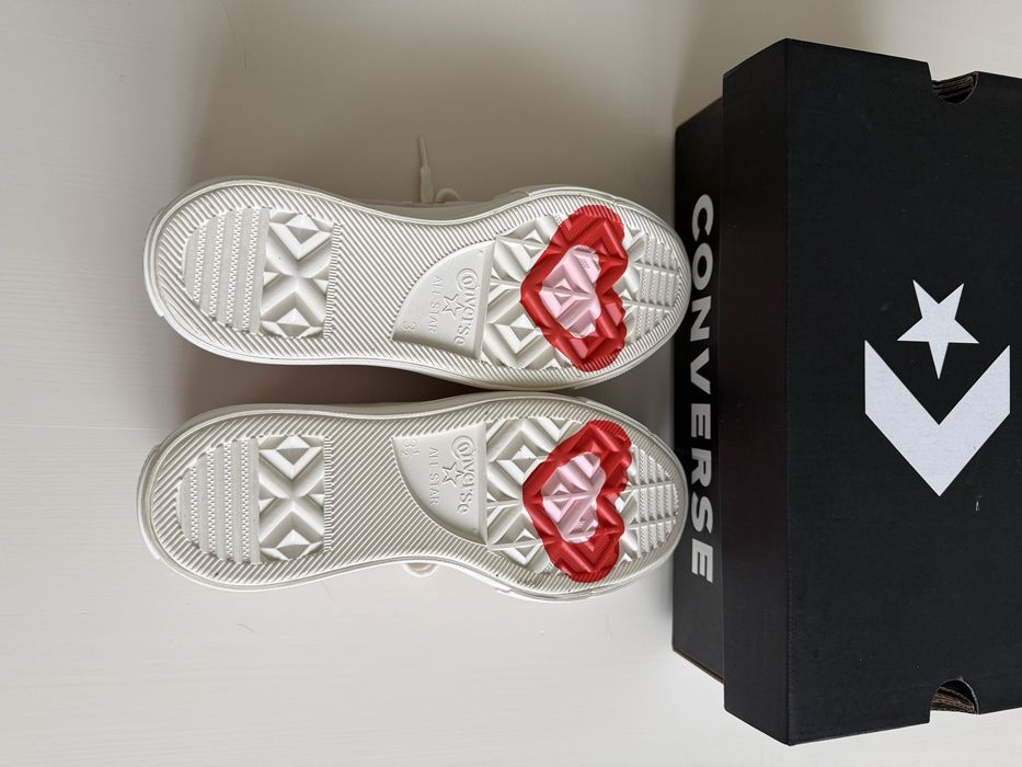 Кеди Converse на платормі , колір ліловий