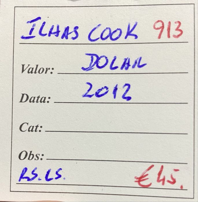 Moeda 913 - ILHAS COOK Dolar 2012