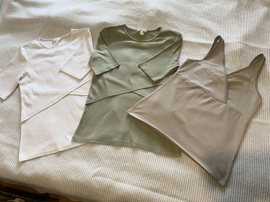 3 koszulki do karmienia piersią M z H&M