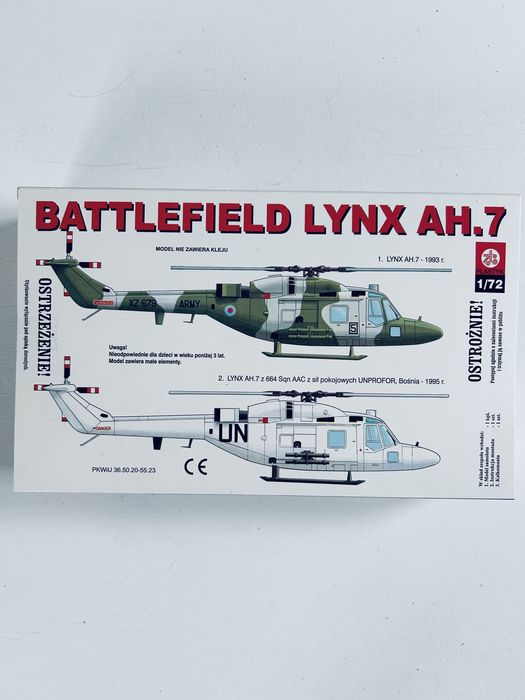 Helikopter śmigłowiec Lynx AH.7 modelbdo sklejania Plastyk S 019