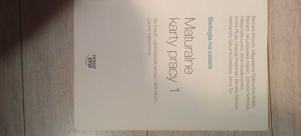 Maturalne karty pracy 1 Biologia na czasie zakres rozszerzony Nowa Era