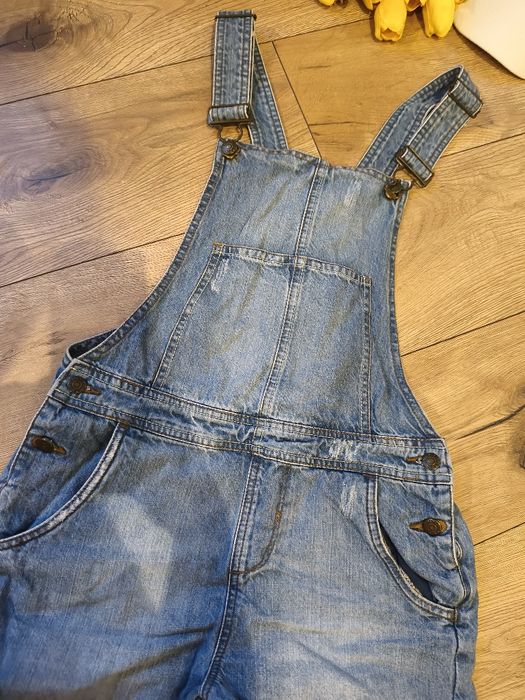 Spodenki ogrodniczki damskie spodenki jeansowe dżinsy